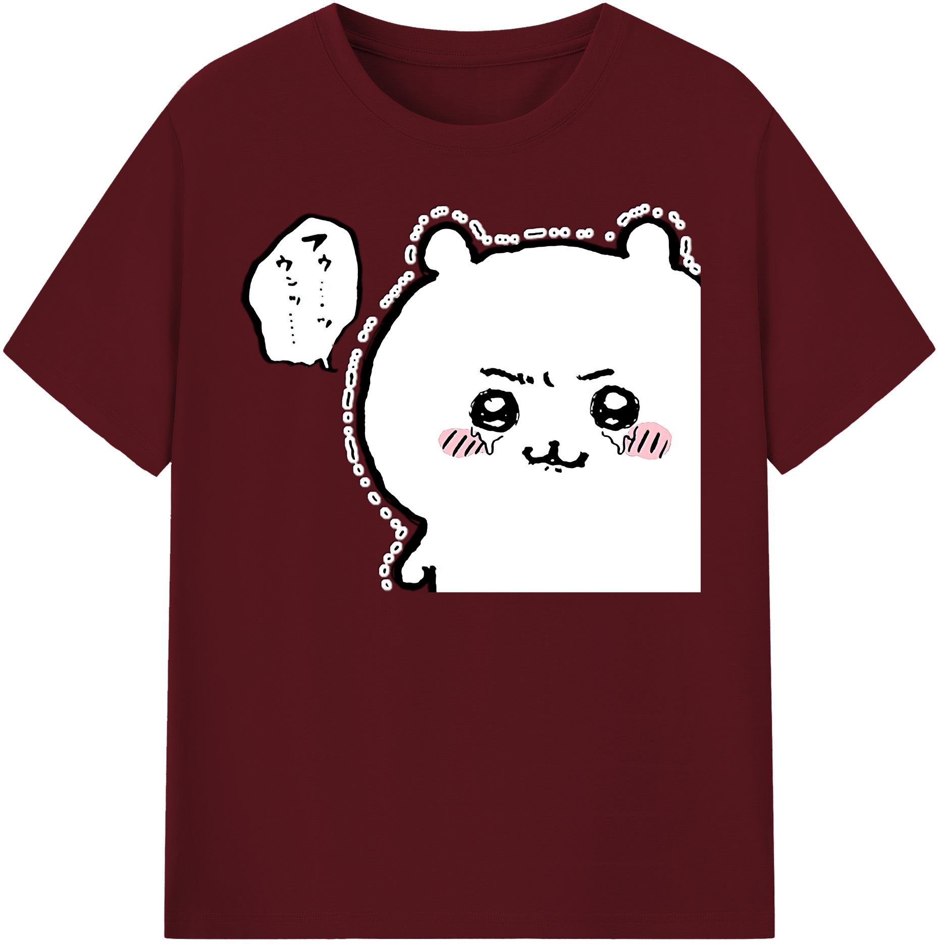 （画像用） ちいかわ ちいかわ Chii-kawa chiikawa 綿100％半袖Tシャツ（フロントプリント）